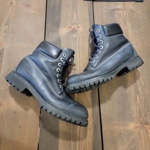 Timberland boots leather navy blue size 9